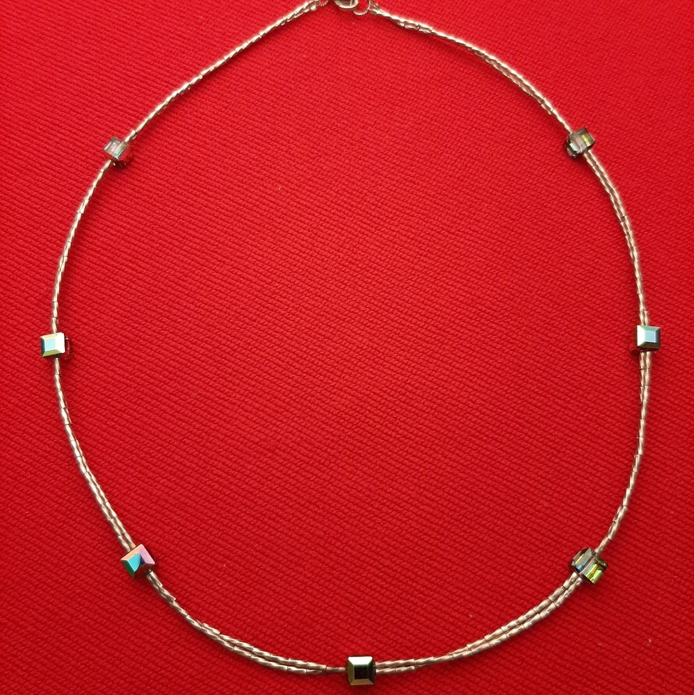 925 Sterling Silver Crystal Necklace